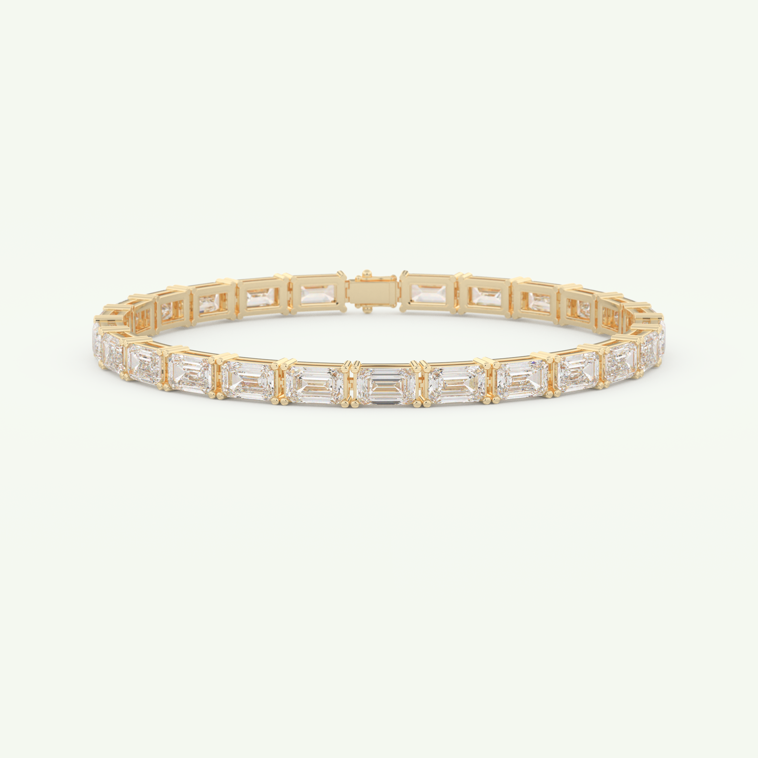 8.38 TCW Emerald Shaped Lab-Grown Diamond Tennis Bracelet 1