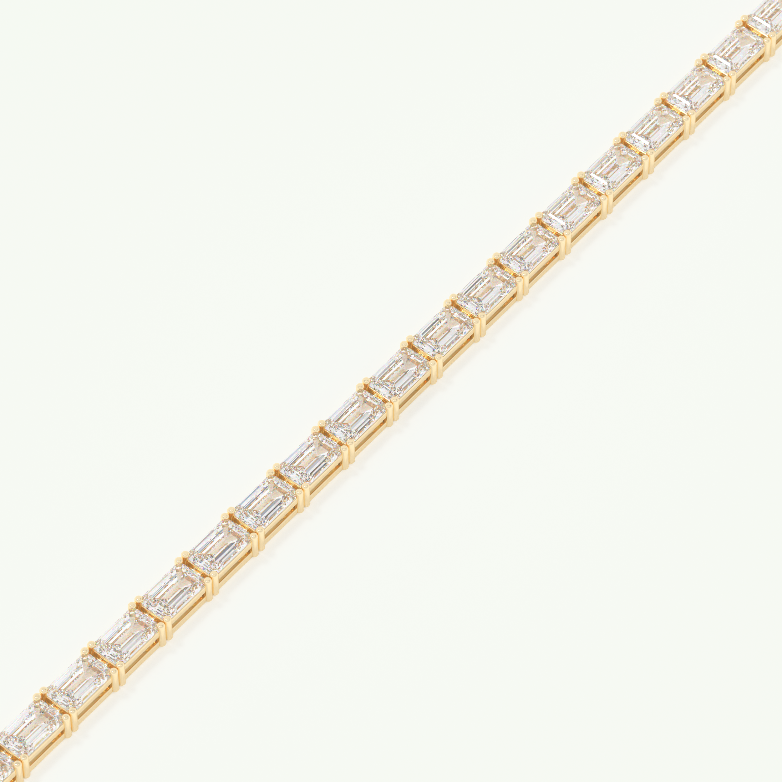 8.38 TCW Emerald Shaped Lab-Grown Diamond Tennis Bracelet 3