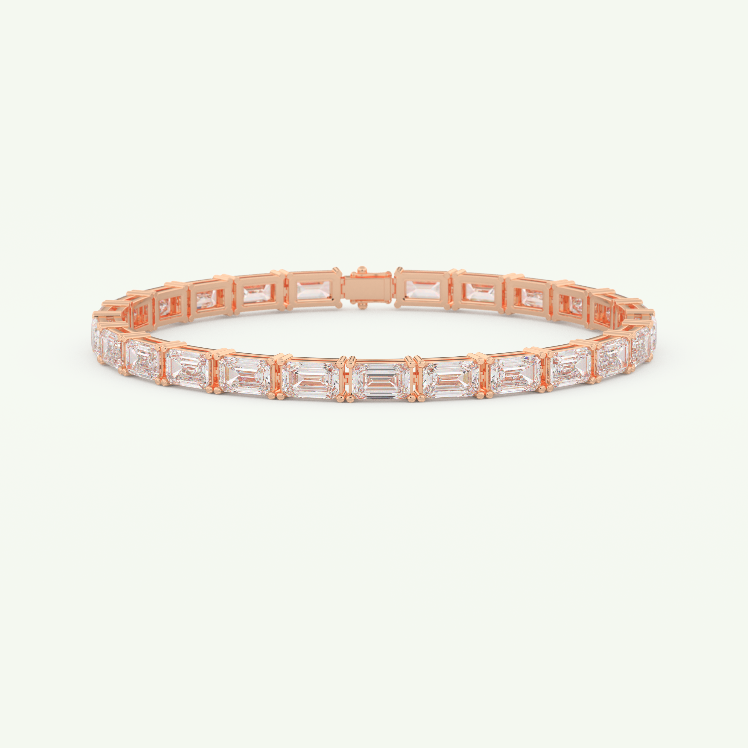 8.38 TCW Emerald Shaped Lab-Grown Diamond Tennis Bracelet 4