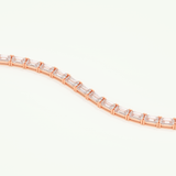 8.38 TCW Emerald Shaped Lab-Grown Diamond Tennis Bracelet 5