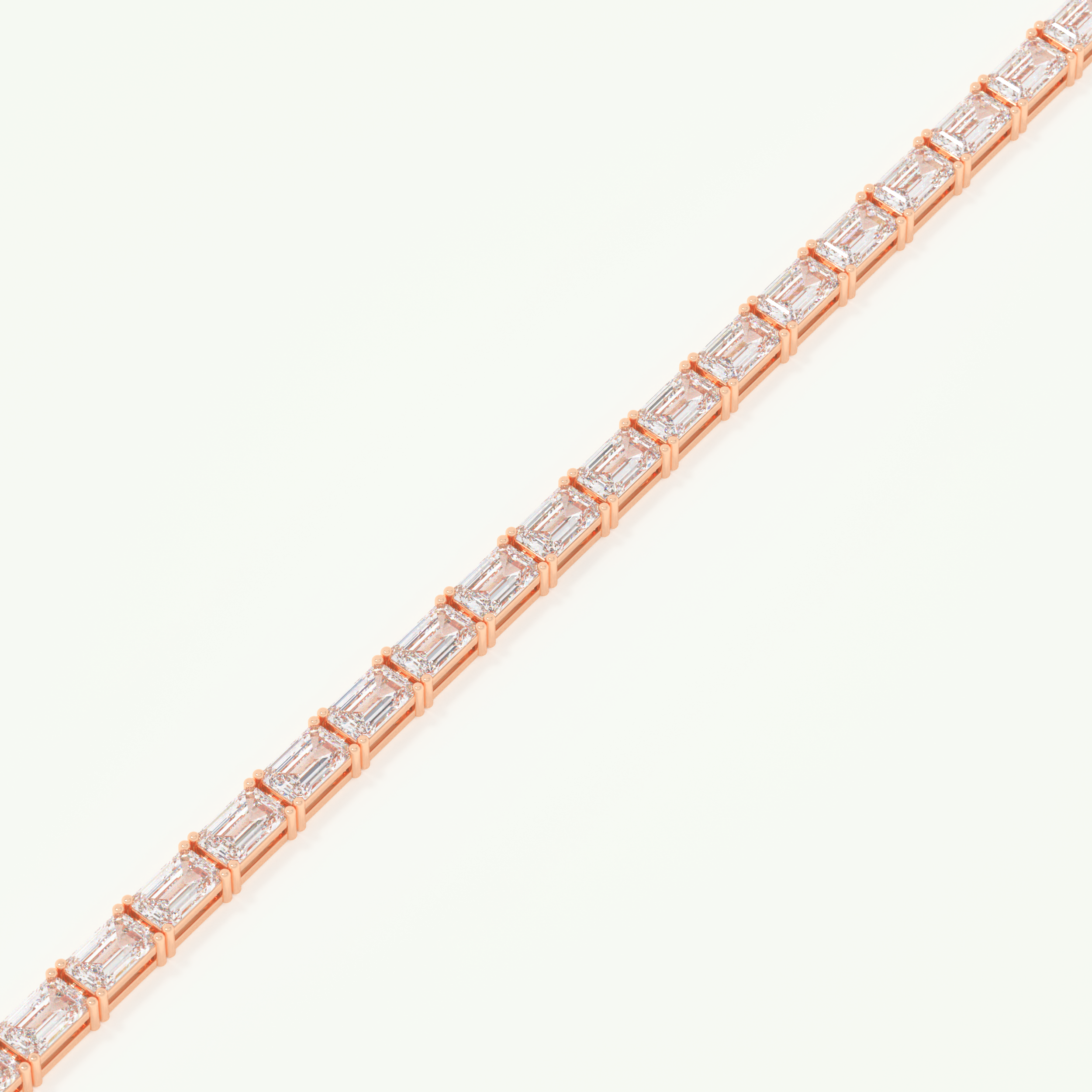 8.38 TCW Emerald Shaped Lab-Grown Diamond Tennis Bracelet 6