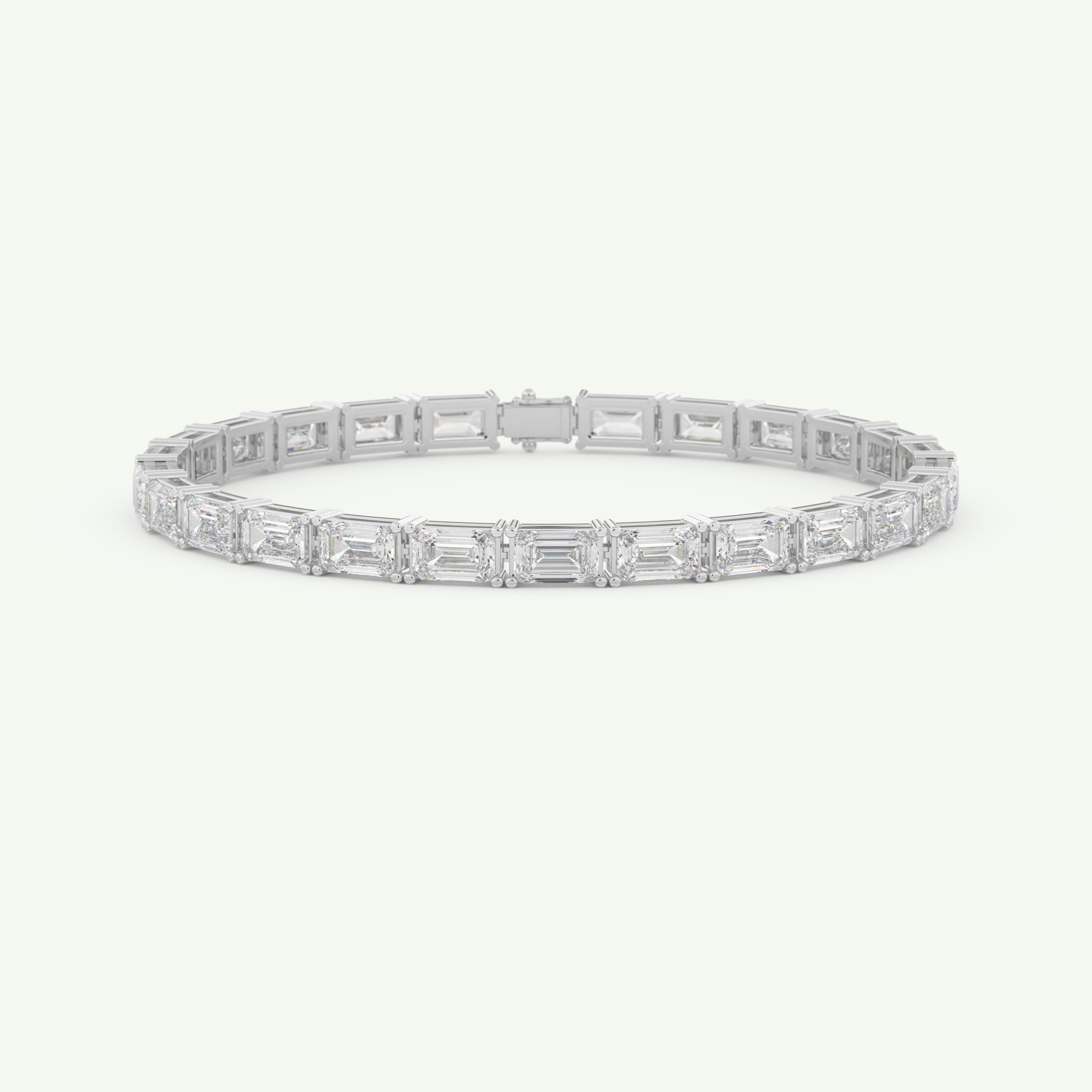 8.38 TCW Emerald Shaped Lab-Grown Diamond Tennis Bracelet 7