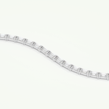 8.38 TCW Emerald Shaped Lab-Grown Diamond Tennis Bracelet 8