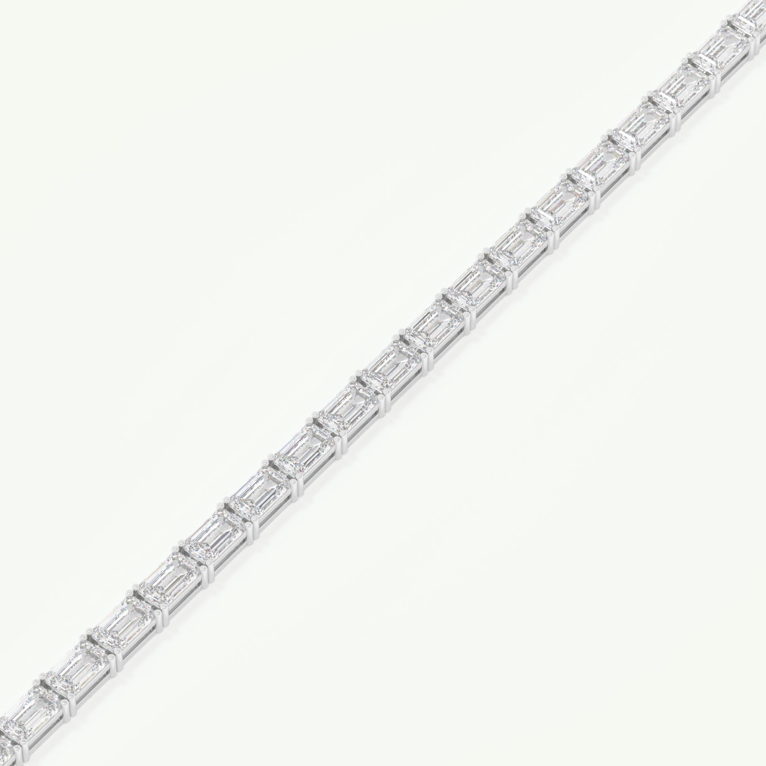 8.38 TCW Emerald Shaped Lab-Grown Diamond Tennis Bracelet 9