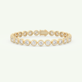 6.21 TCW Round Shaped Lab-Grown Diamond Tennis Bracelet 1