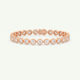6.21 TCW Round Shaped Lab-Grown Diamond Tennis Bracelet 4