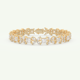 7.32 TCW Princess & Marquise Shaped Lab-Grown Diamond Tennis Bracelet 1