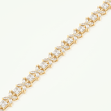7.32 TCW Princess & Marquise Shaped Lab-Grown Diamond Tennis Bracelet 3