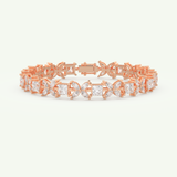 7.32 TCW Princess & Marquise Shaped Lab-Grown Diamond Tennis Bracelet 4