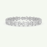 7.32 TCW Princess & Marquise Shaped Lab-Grown Diamond Tennis Bracelet 7