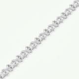 7.32 TCW Princess & Marquise Shaped Lab-Grown Diamond Tennis Bracelet 9