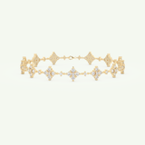 1.89 TCW Round Shaped Lab-Grown Diamond Clover Bracelet 1
