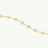 1.89 TCW Round Shaped Lab-Grown Diamond Clover Bracelet 2