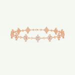 1.89 TCW Round Shaped Lab-Grown Diamond Clover Bracelet 4