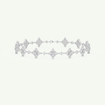 1.89 TCW Round Shaped Lab-Grown Diamond Clover Bracelet 7