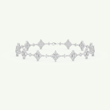 1.89 TCW Round Shaped Lab-Grown Diamond Clover Bracelet 7