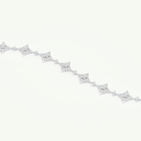 1.89 TCW Round Shaped Lab-Grown Diamond Clover Bracelet 8