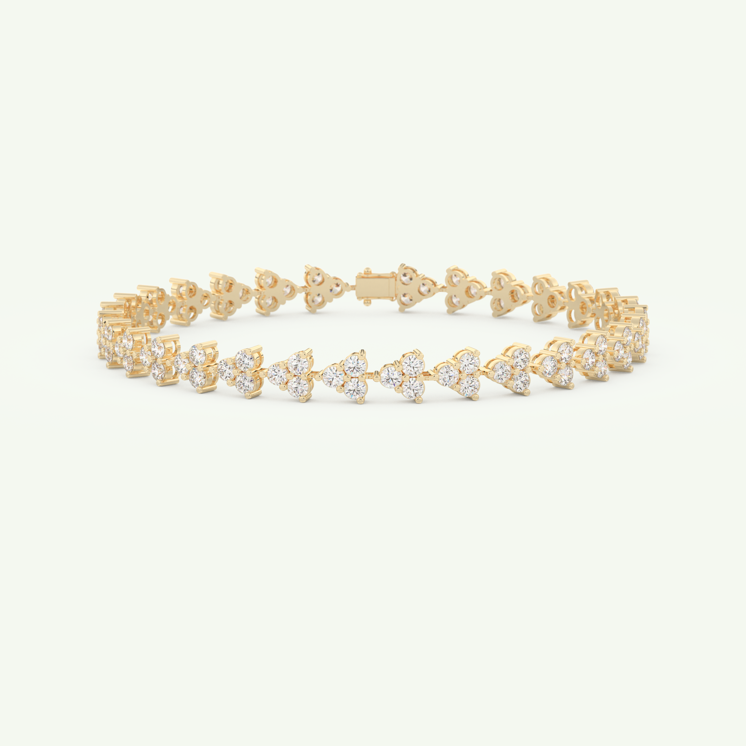 2.69 TCW Round Shaped Lab-Grown Diamond Tennis Bracelet 1