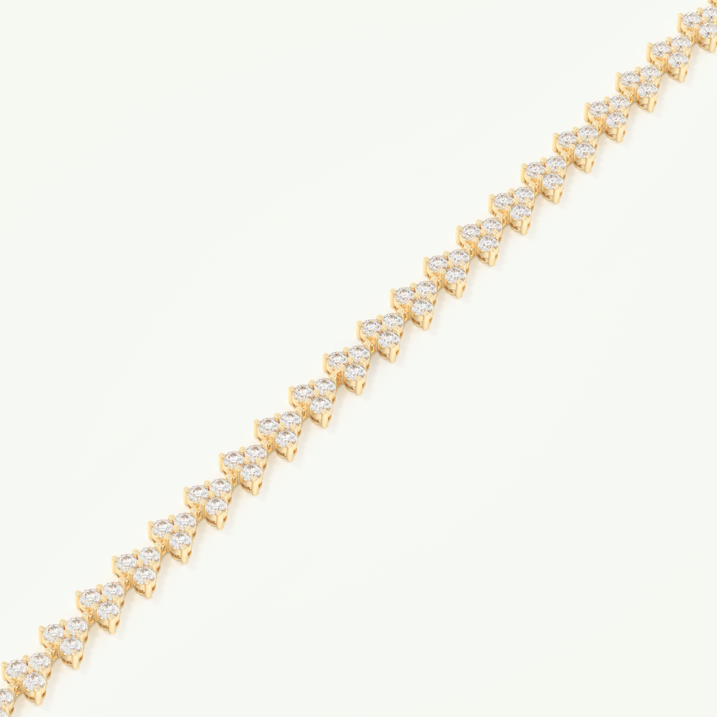2.69 TCW Round Shaped Lab-Grown Diamond Tennis Bracelet 3