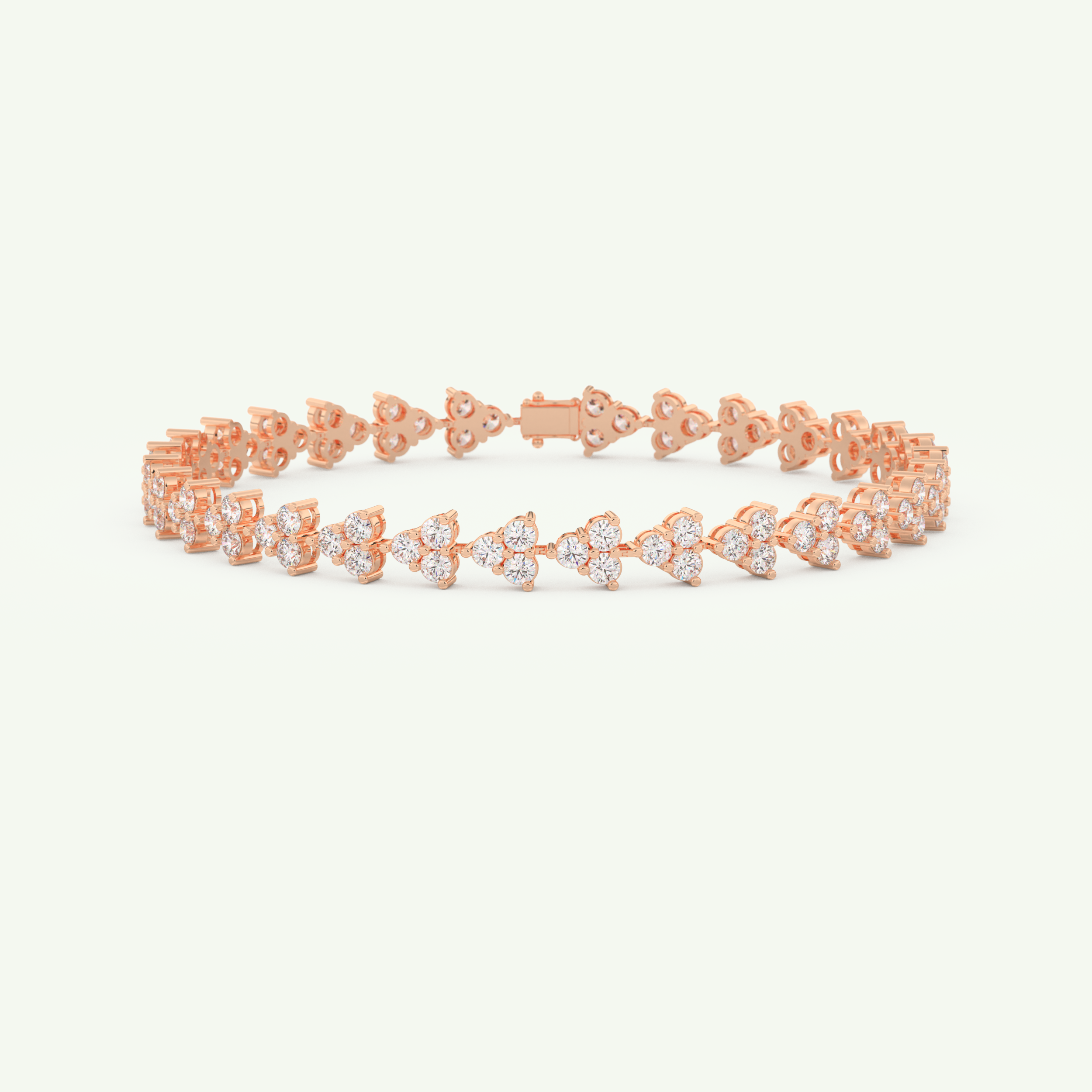 2.69 TCW Round Shaped Lab-Grown Diamond Tennis Bracelet 4