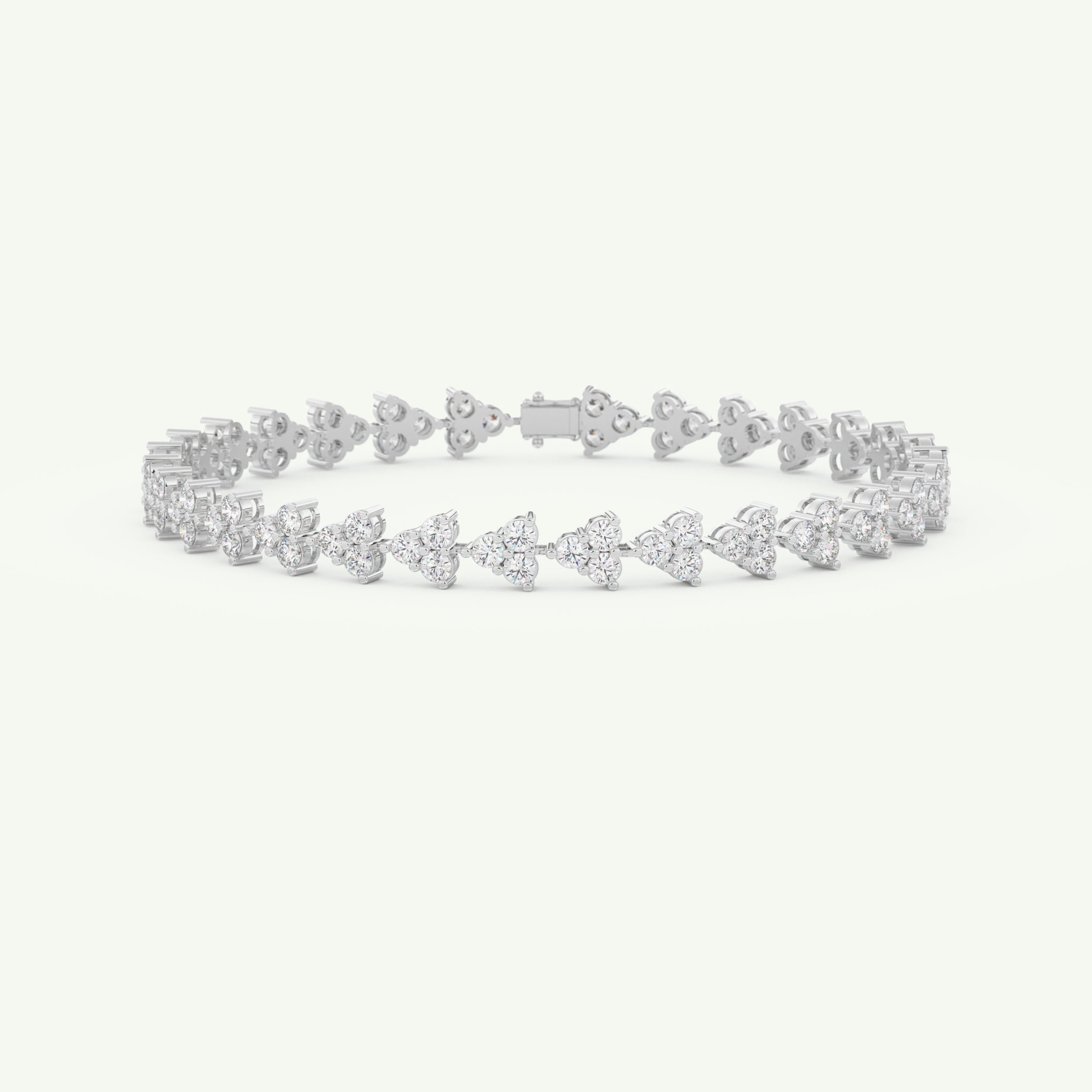 2.69 TCW Round Shaped Lab-Grown Diamond Tennis Bracelet 7