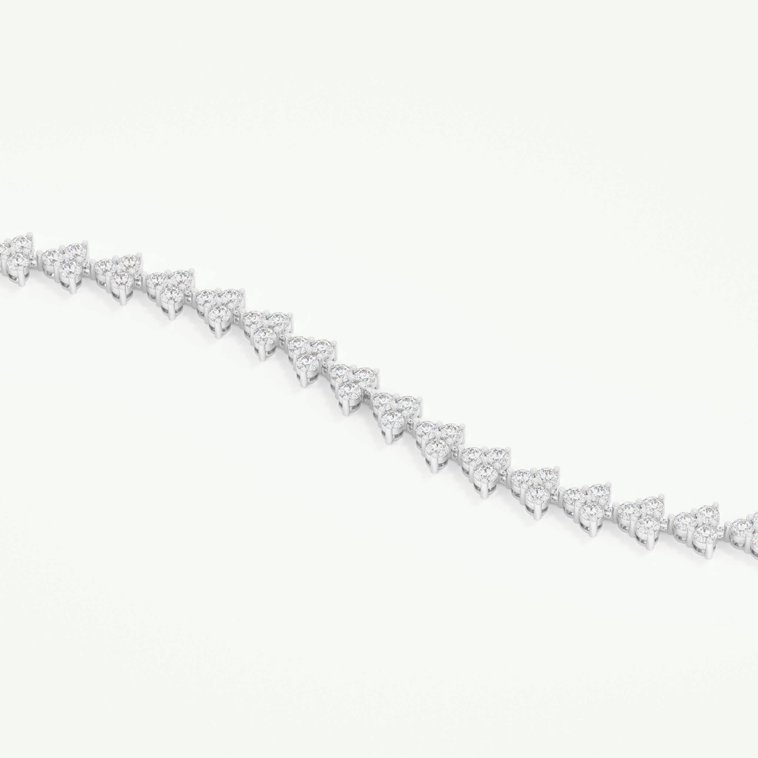 2.69 TCW Round Shaped Lab-Grown Diamond Tennis Bracelet 8