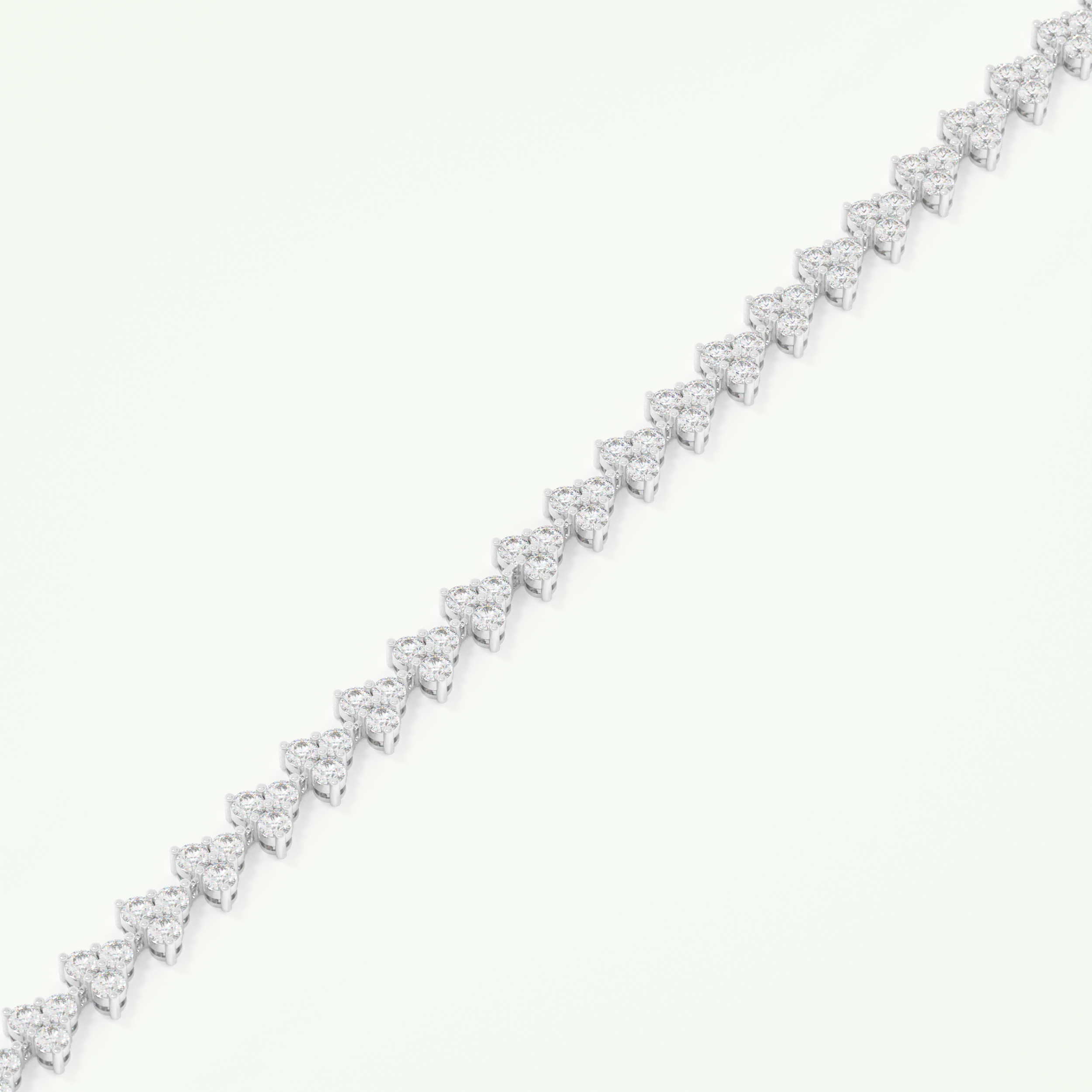 2.69 TCW Round Shaped Lab-Grown Diamond Tennis Bracelet 9