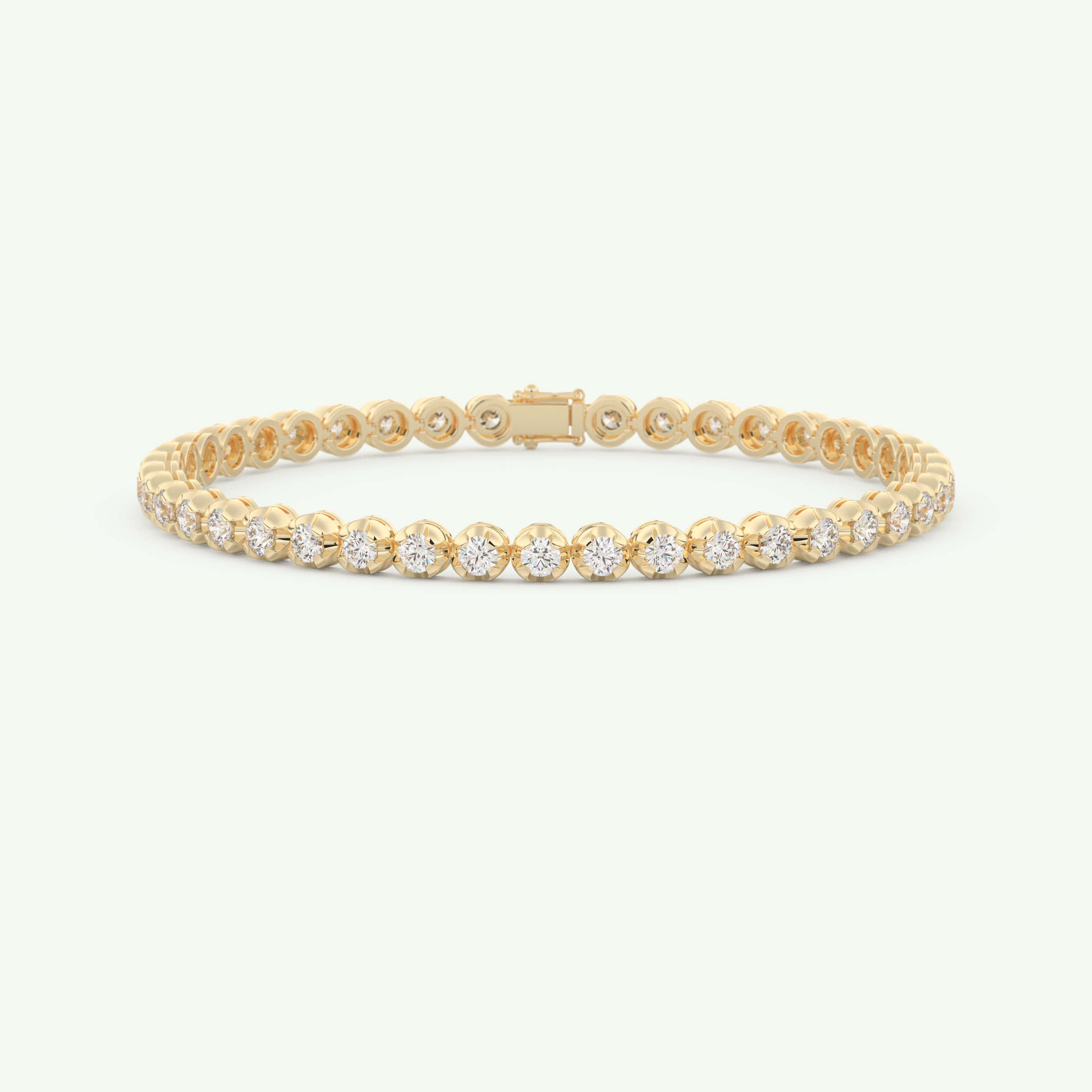 2.41 TCW Round Shaped Lab-Grown Diamond Tennis Bracelet 1