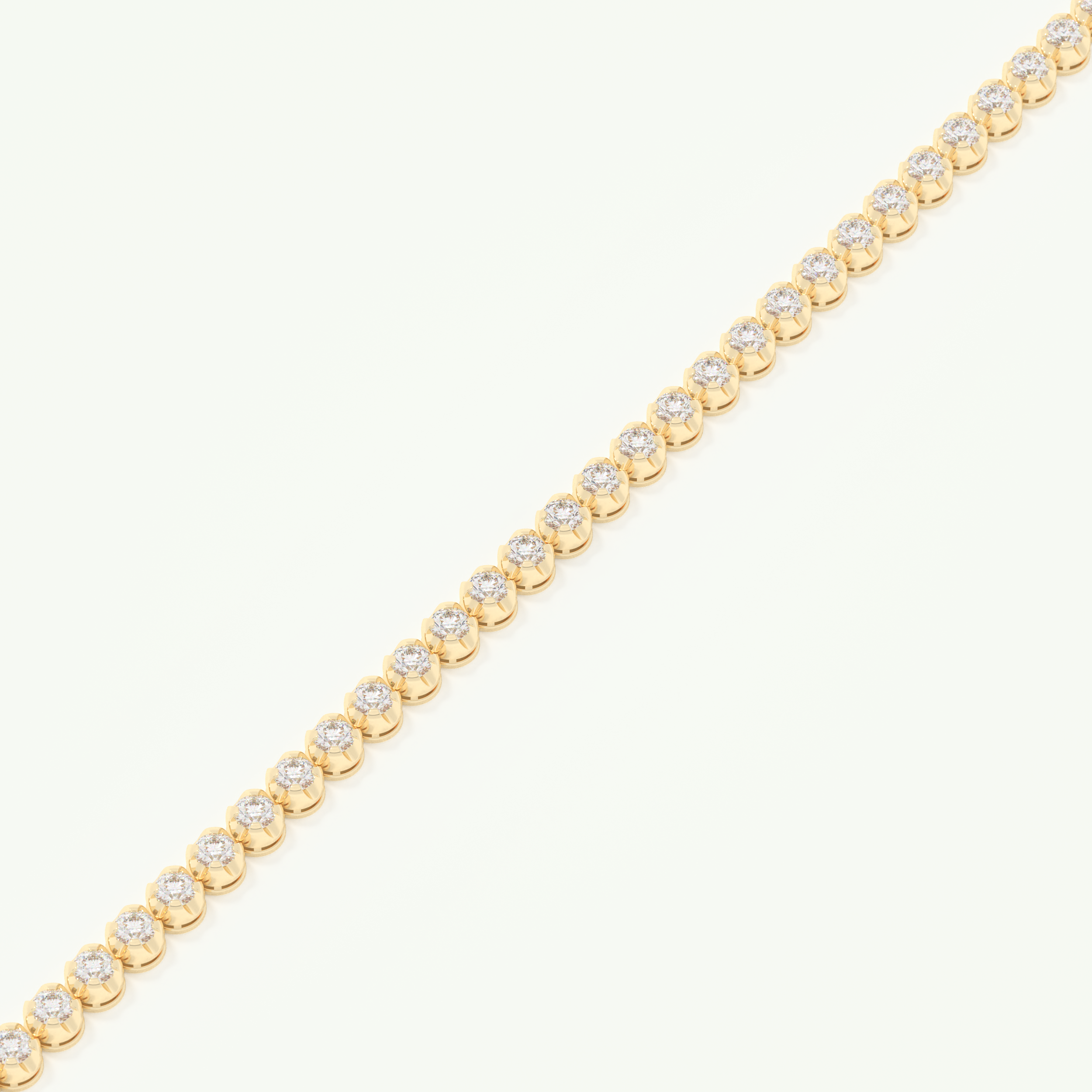 2.41 TCW Round Shaped Lab-Grown Diamond Tennis Bracelet 3
