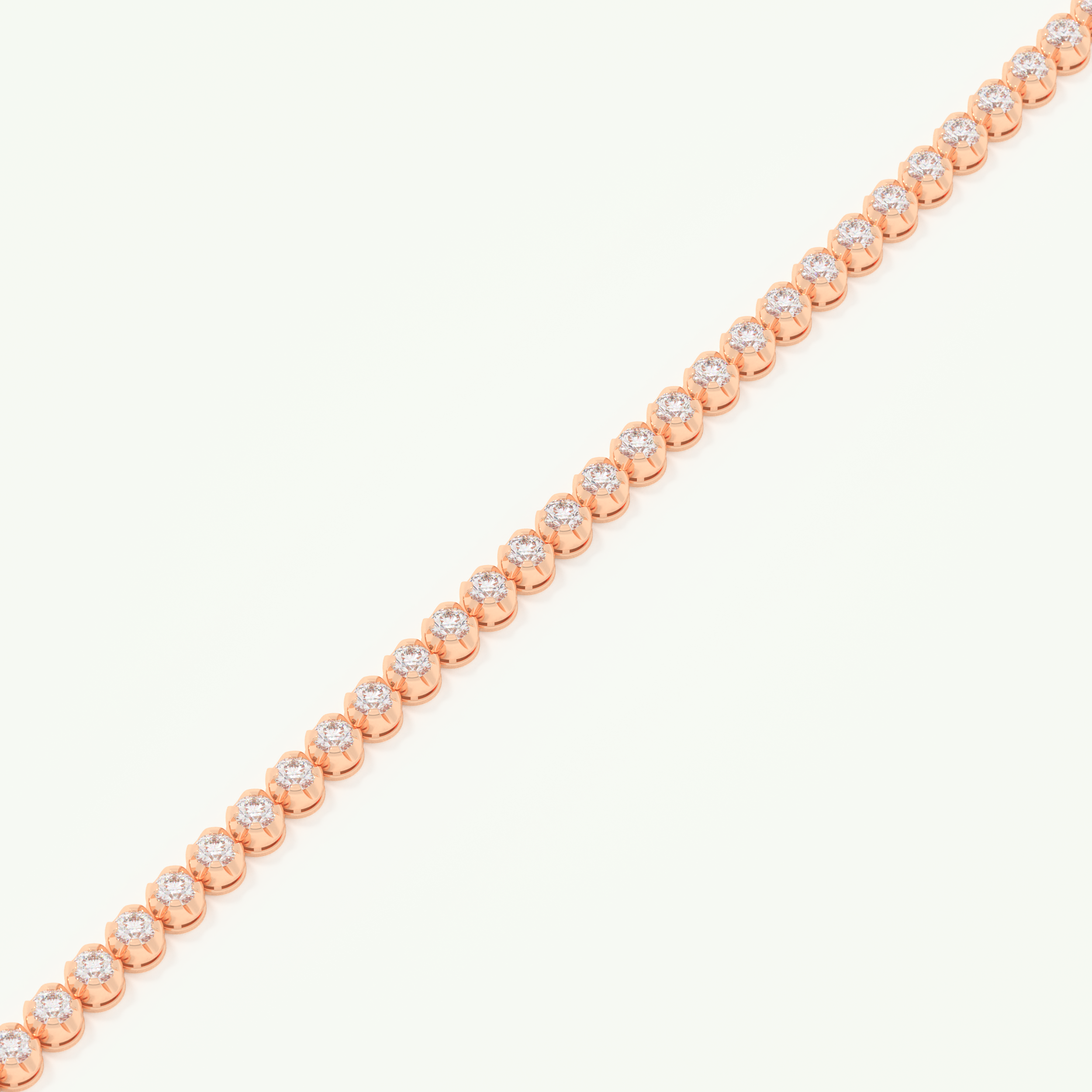 2.41 TCW Round Shaped Lab-Grown Diamond Tennis Bracelet 6