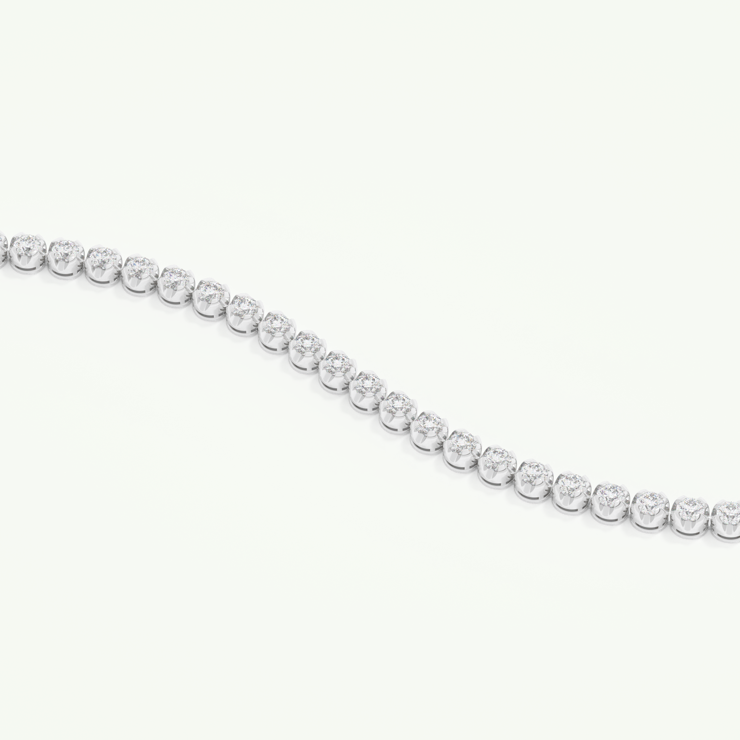 2.41 TCW Round Shaped Lab-Grown Diamond Tennis Bracelet 8