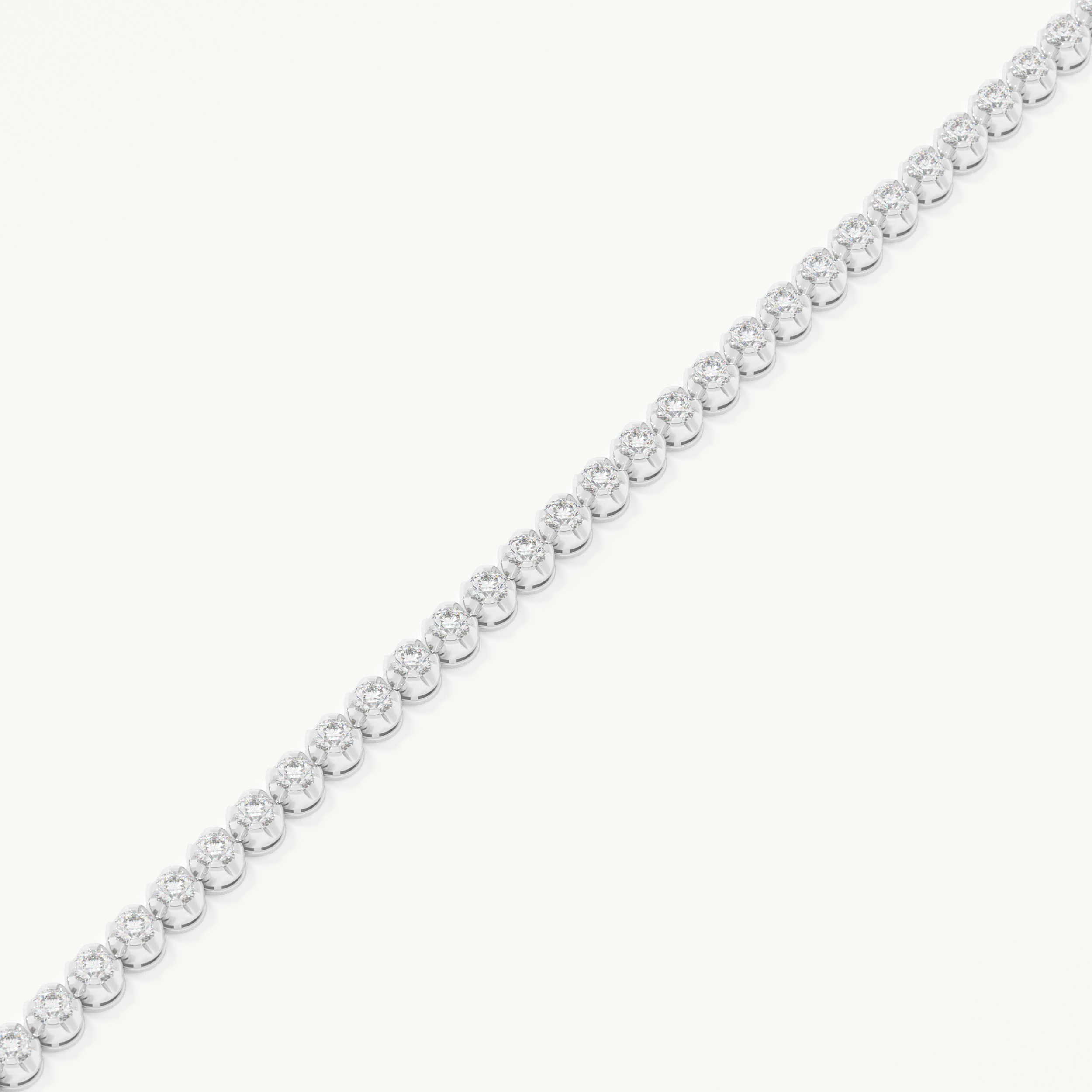 2.41 TCW Round Shaped Lab-Grown Diamond Tennis Bracelet 9