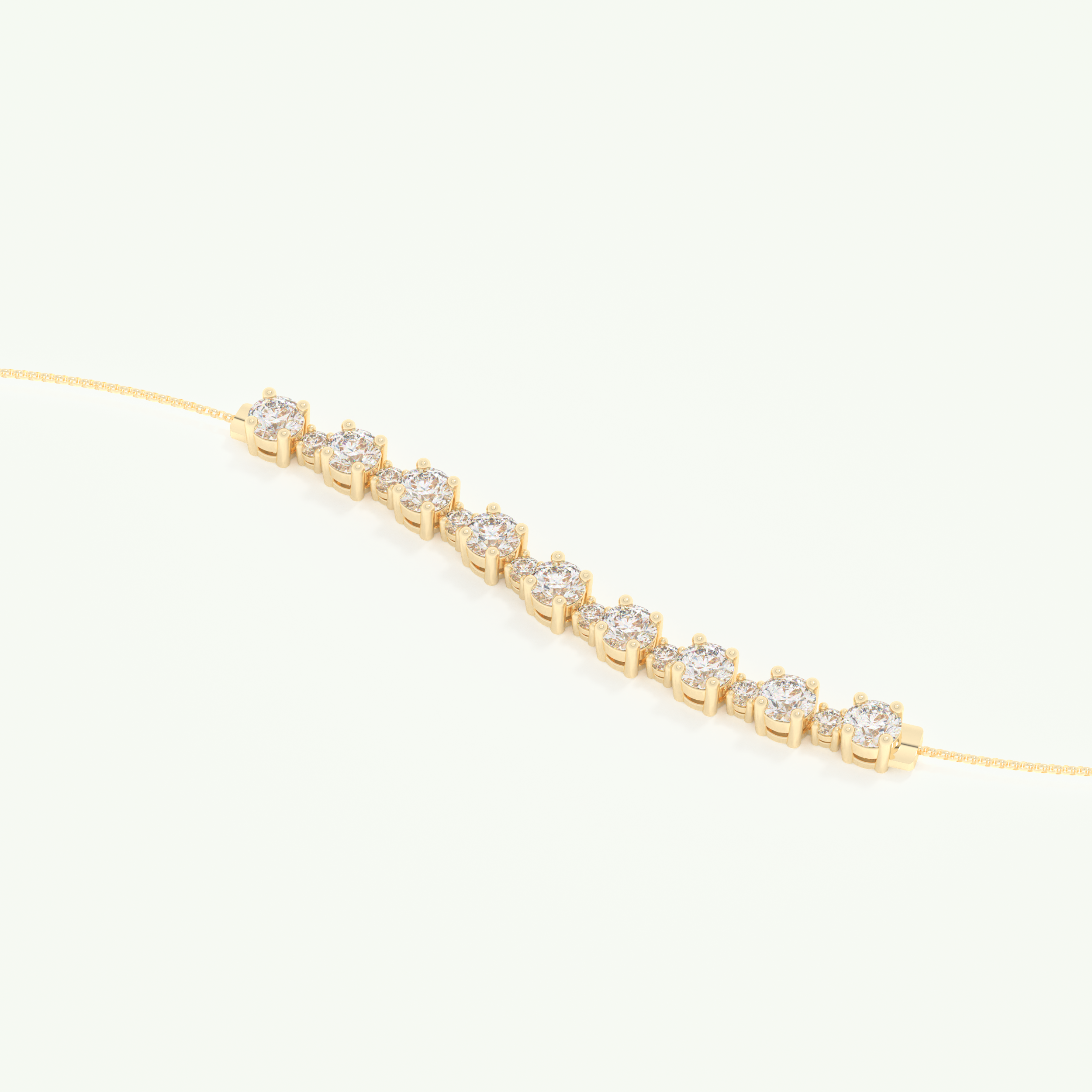 1.69 TCW Round Shaped Lab-Grown Diamond Tennis Bracelet 2