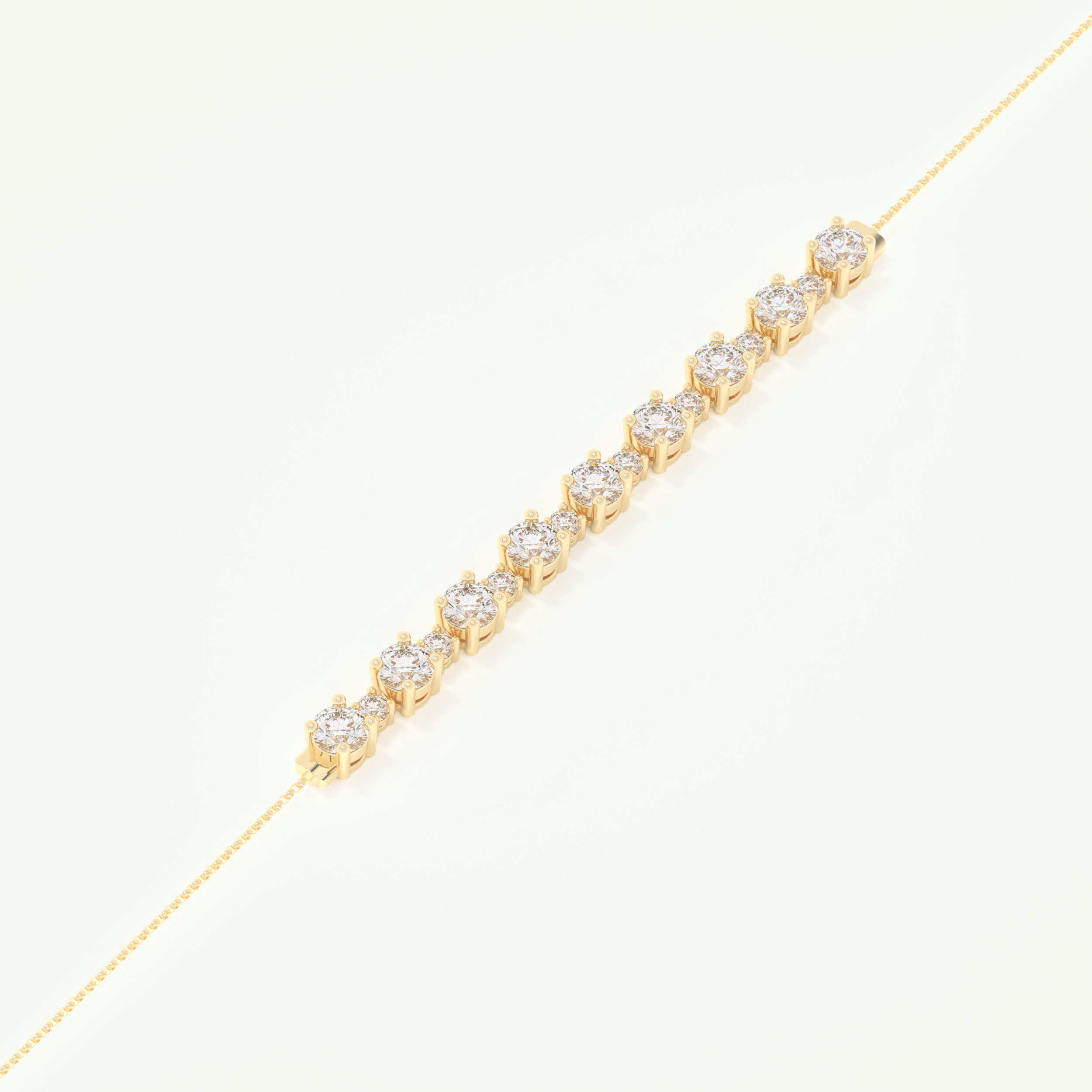 1.69 TCW Round Shaped Lab-Grown Diamond Tennis Bracelet 3