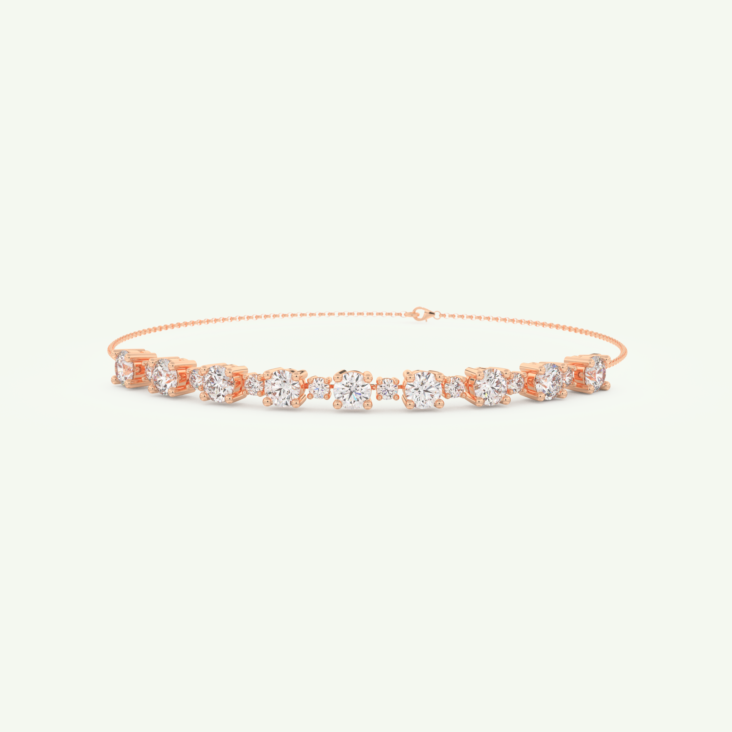 1.69 TCW Round Shaped Lab-Grown Diamond Tennis Bracelet 4