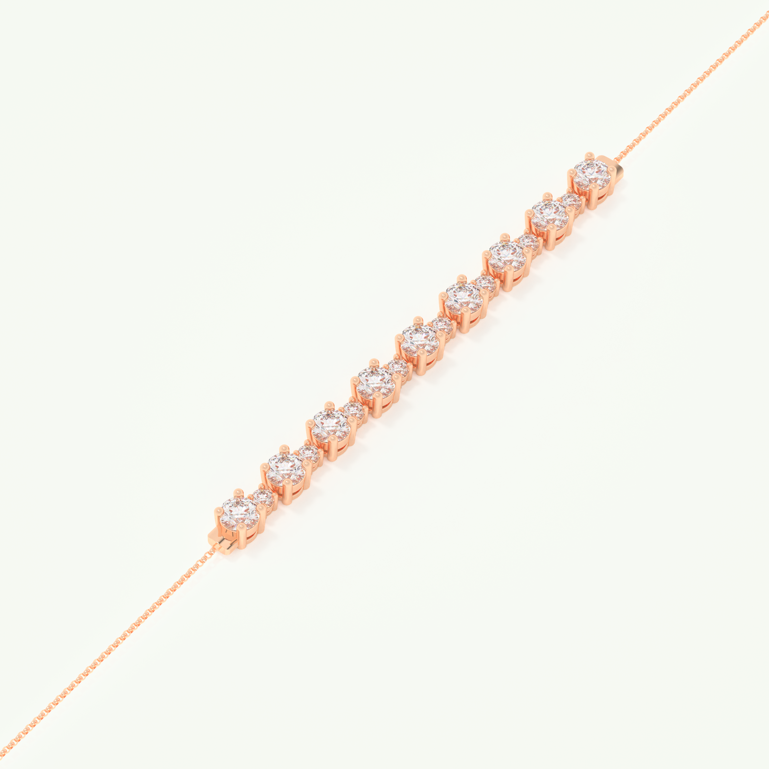 1.69 TCW Round Shaped Lab-Grown Diamond Tennis Bracelet 6