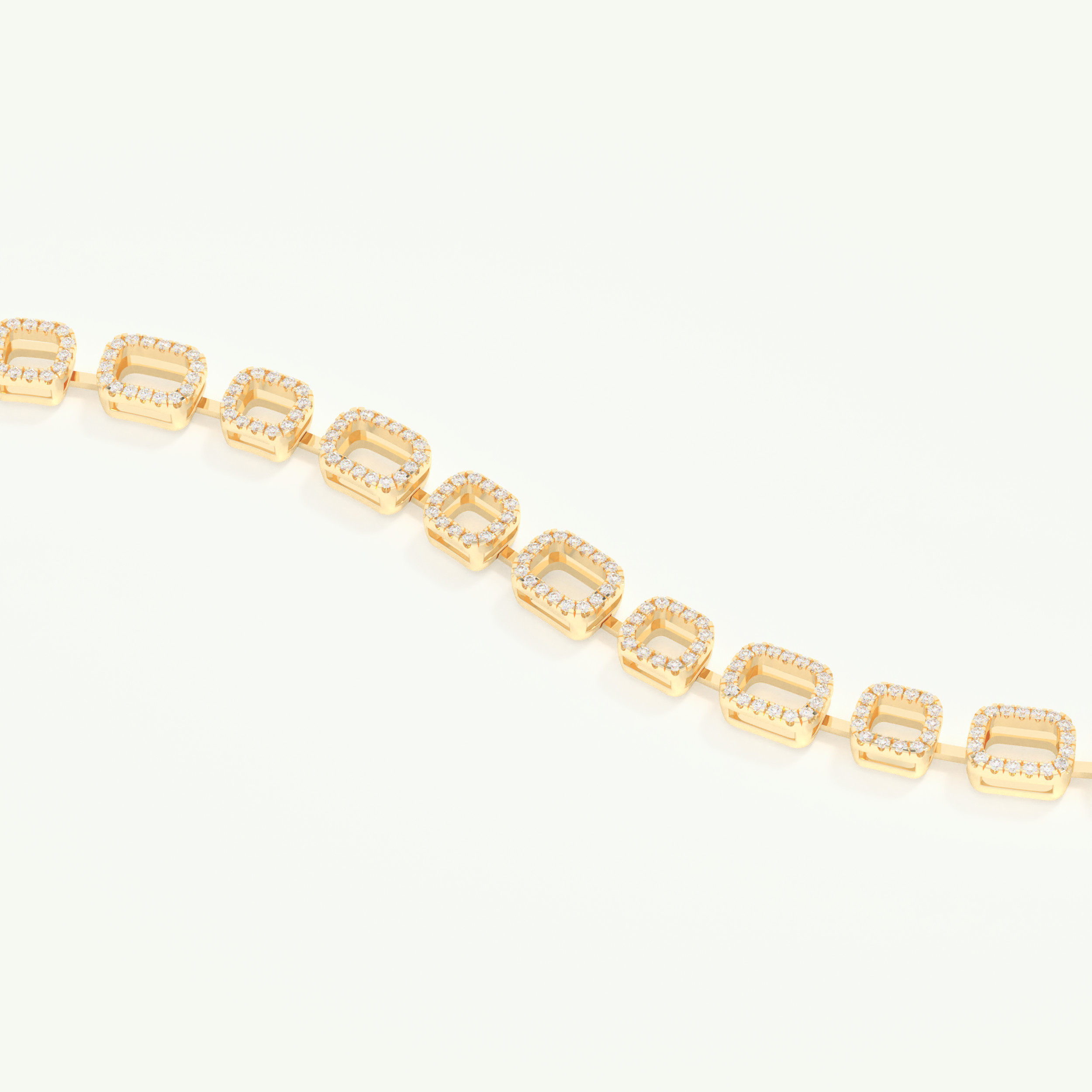 0.8 TCW Round Shaped Lab-Grown Diamond Chain Bracelet 2