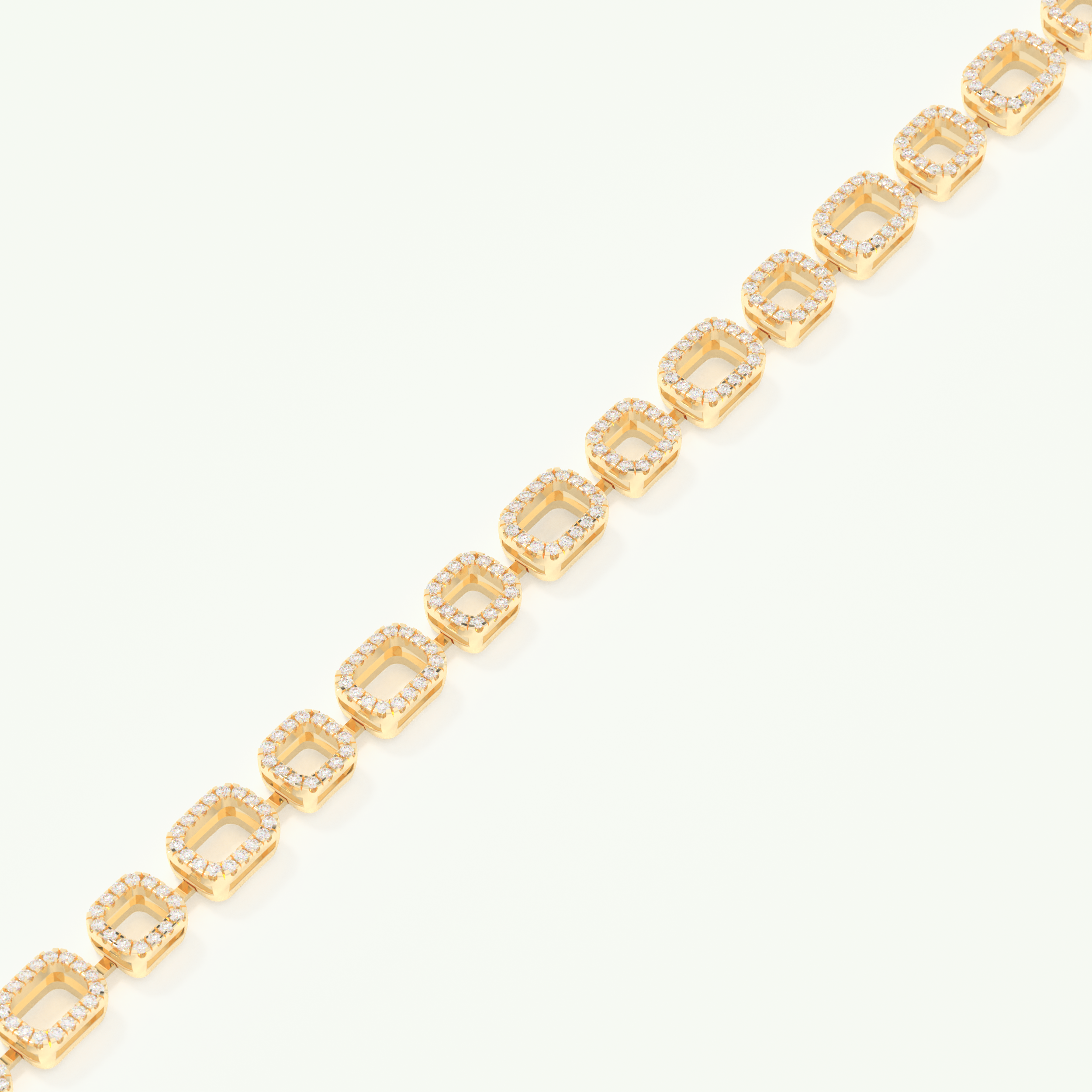 0.8 TCW Round Shaped Lab-Grown Diamond Chain Bracelet 3
