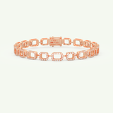 0.8 TCW Round Shaped Lab-Grown Diamond Chain Bracelet 4