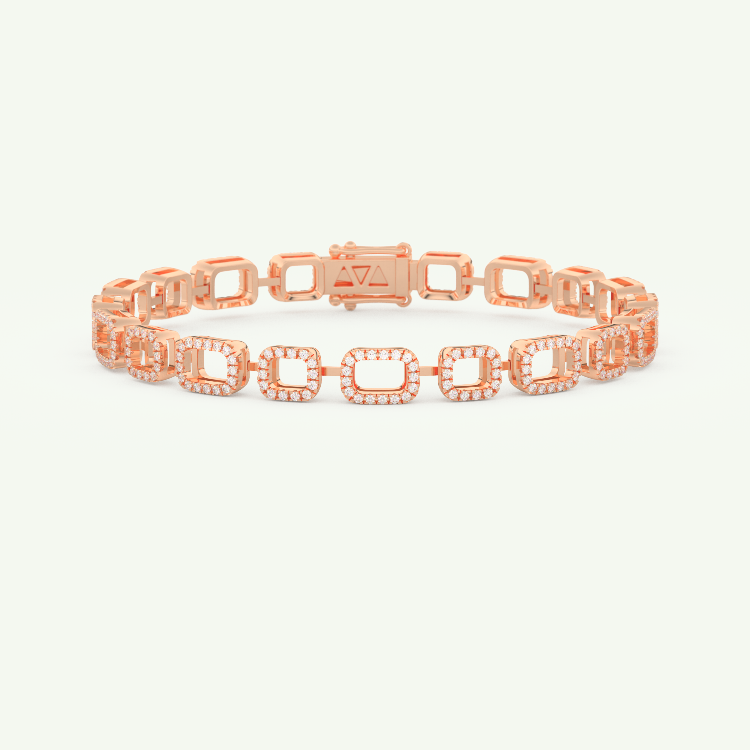 0.8 TCW Round Shaped Lab-Grown Diamond Chain Bracelet 4