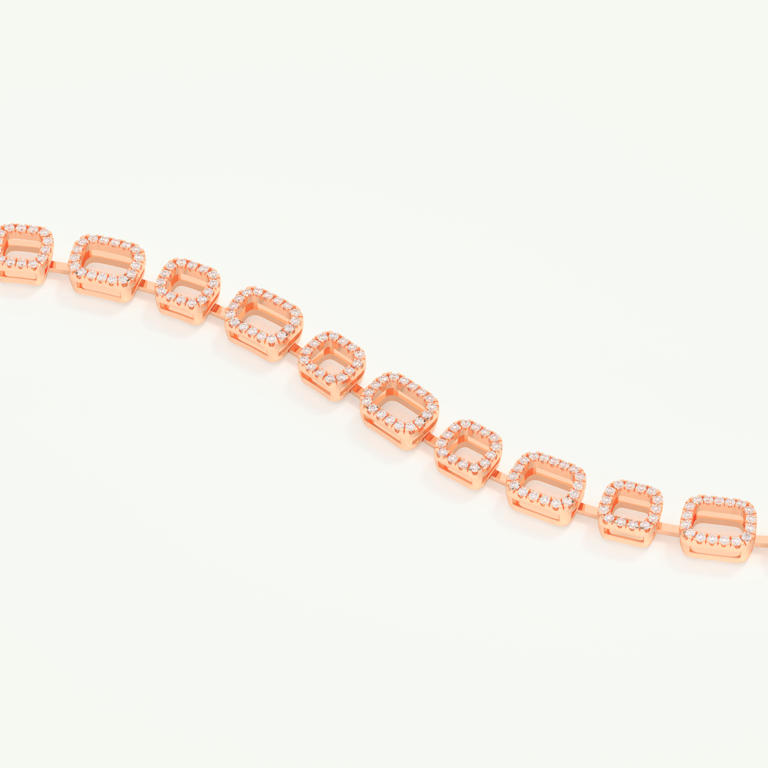 0.8 TCW Round Shaped Lab-Grown Diamond Chain Bracelet 5