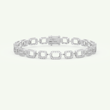 0.8 TCW Round Shaped Lab-Grown Diamond Chain Bracelet 7