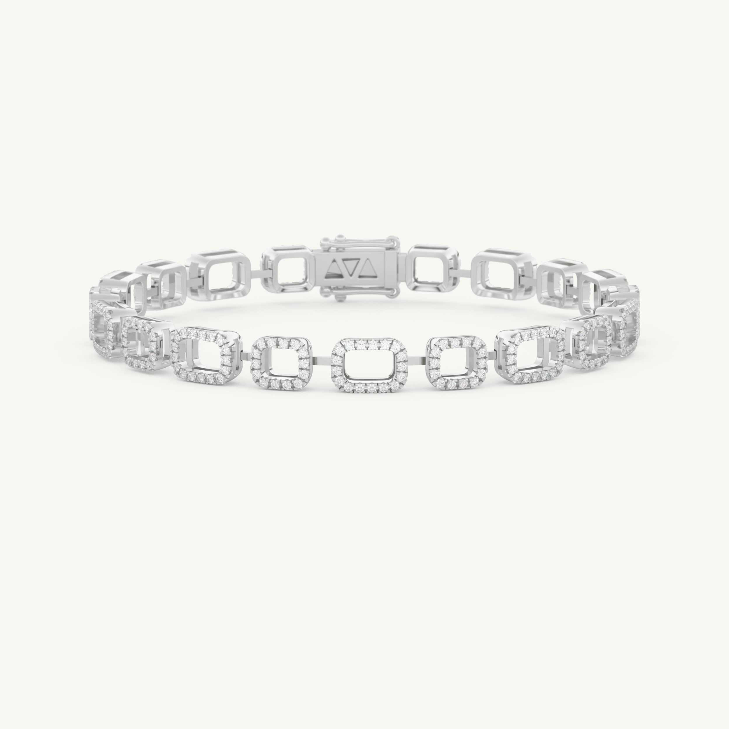 0.8 TCW Round Shaped Lab-Grown Diamond Chain Bracelet 7