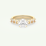 1.29 CT Round Cut Pave Lab Grown Diamond Bridal Set 1