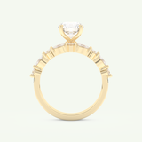 1.29 CT Round Cut Pave Lab Grown Diamond Bridal Set 5