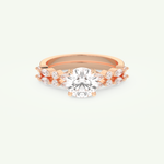 1.29 CT Round Cut Pave Lab Grown Diamond Bridal Set 7