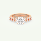 1.29 CT Round Cut Pave Lab Grown Diamond Bridal Set 7