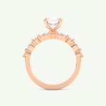 1.29 CT Round Cut Pave Lab Grown Diamond Bridal Set 11