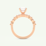 1.29 CT Round Cut Pave Lab Grown Diamond Bridal Set 11