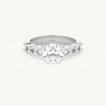 1.29 CT Round Cut Pave Lab Grown Diamond Bridal Set 13